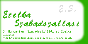 etelka szabadszallasi business card